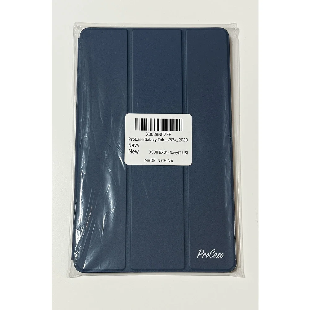 ProCase Galaxy Tab S7+ / S7 FE Case – Navy Blue Folio‎ Cover (X800-BX01) – New